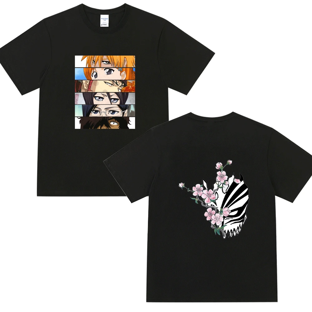

Bleach Ichigo Kurosaki Anime Eyes Print T Shirt Men Women College Youth Sports Short Sleeve T-shirt Street Crew Neck Tee Shirt