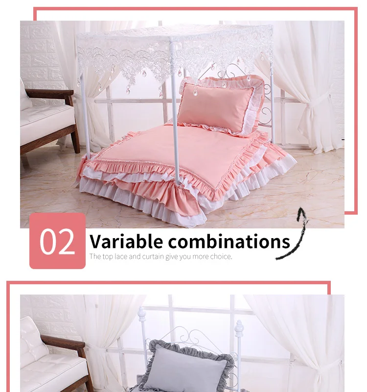 Кровать принцессы elux, железная кровать для питомца, гнездо для питомца, плюшевый медведь, собачий дом, кровать для питомца