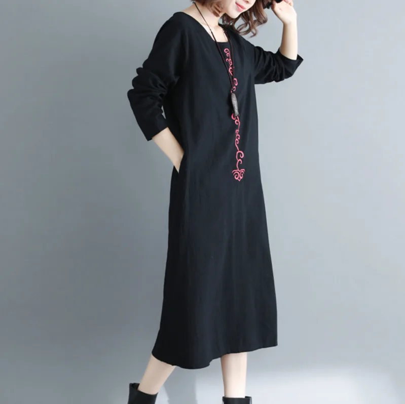 #0320 2021 весеннее платье с длинным рукавом женское винтажное повседневное