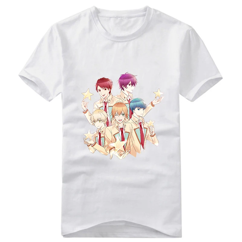 Белая футболка унисекс с рисунком из аниме старшая школа | Мужская одежда