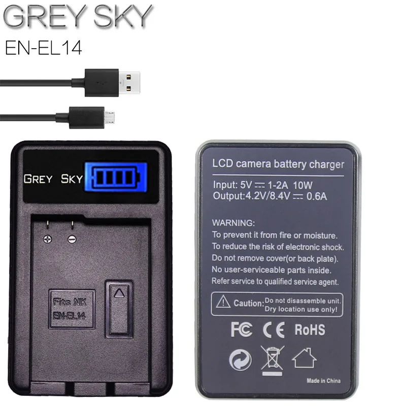 7 4 V 1500mAh EN-EL14 ENEL14 Аккумулятор для Nikon D3100 D3200 D3400 D5100 D5300 D5600 DF Coolpix P7000 P7100 P7800 |