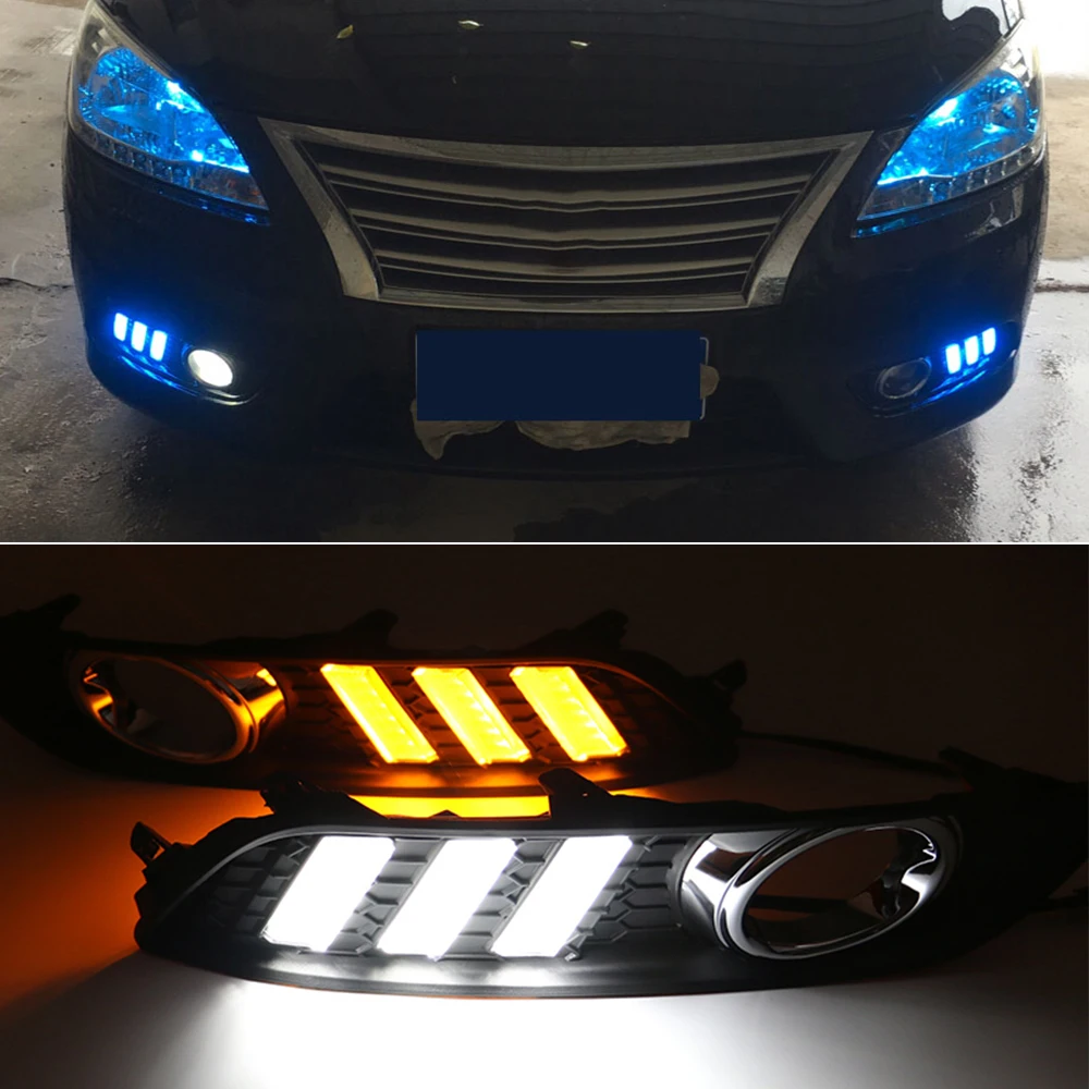 Автомобильные мигающие огни 1 комплект для Nissan Sylphy sentra 2013 2014 2015 светодиодный ные
