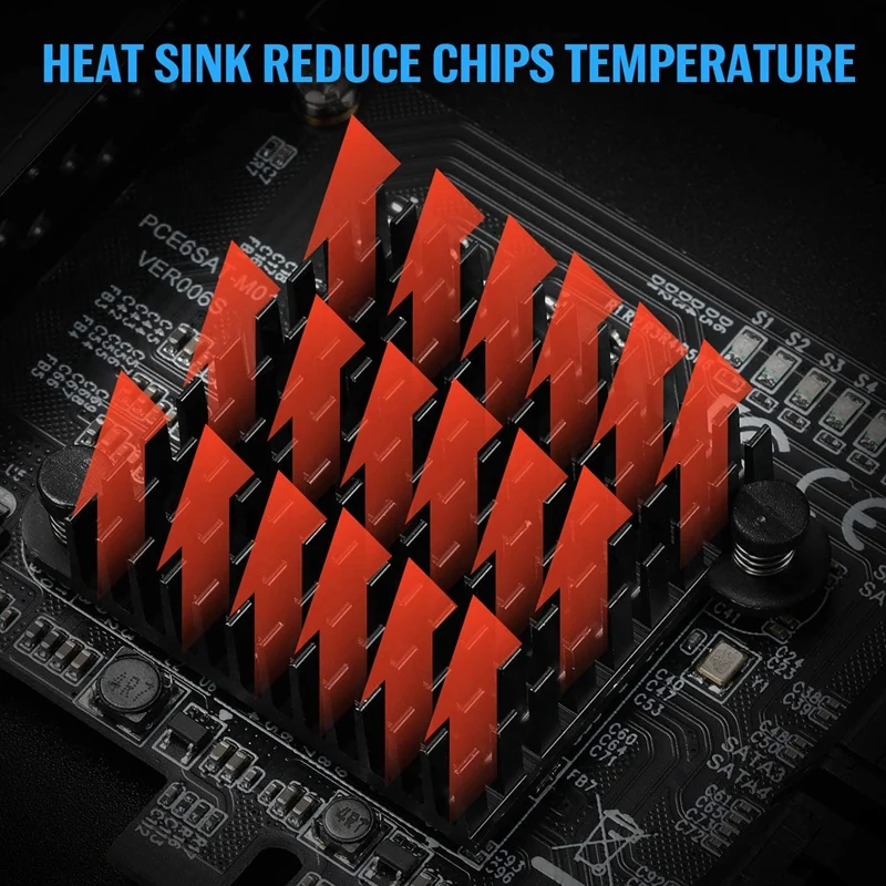 

SATA III 6 Gbps Controller Expansion Controller, ASM1166/SATA 3.0 Non-Raid,Support 6 Ports with 6 SATA Cables