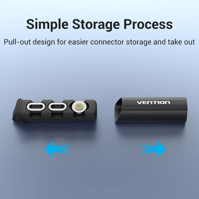 vention magnetic plug case portable storage box type c chagrer adapter for iphone huawei xiaomi micro usb mfi cable organizer 3p free global shipping