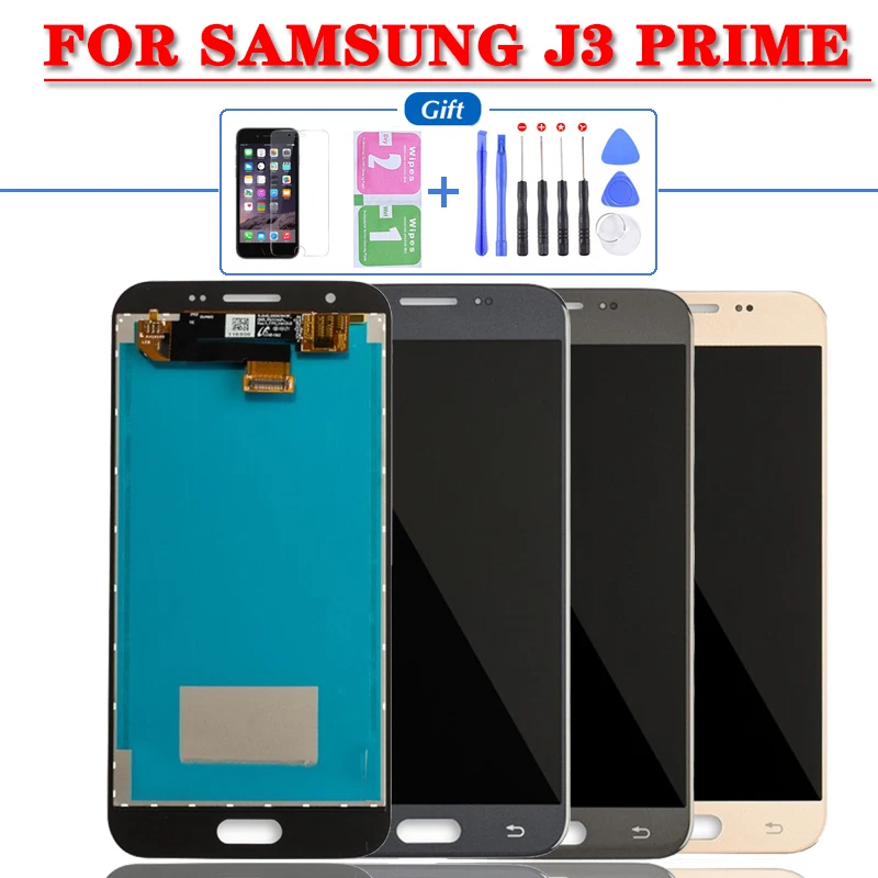 Оригинальный ЖК дисплей для SAMSUNG GALAXY J327 J3 Prime 2017 j327W J327V J327T J327P с сенсорным экраном