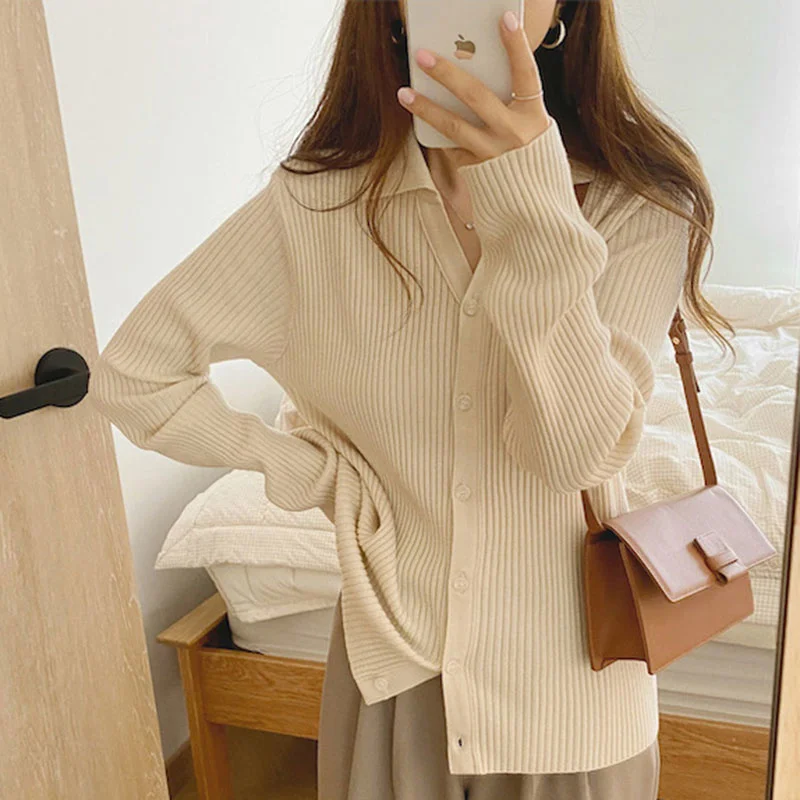 

Korean Chic Autumn Sweater Age Reduction Leisure Polo Neck Slim Knit Top Pit Strip Long Sleeve Bottomed Sweater Women