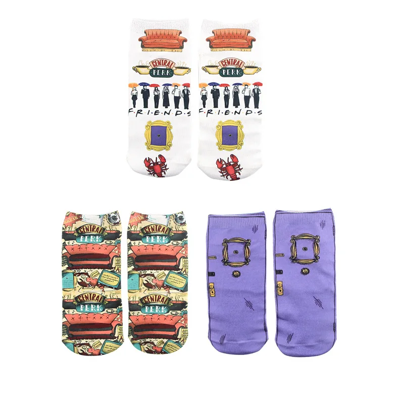 

SP600 1 Pair TV Show Casual Socks Invisible Autumn Socks Short Low Cut No Show Socks Cotton Funny Happy Boat Socks