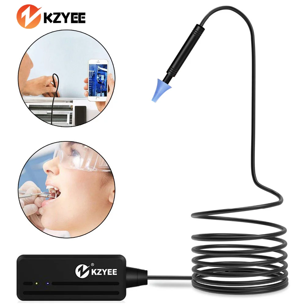 Эндоскоп KZYEE камера для осмотра 5 мм Wi Fi эндоскоп медицинский Бороскоп чистка ушей