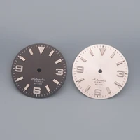nh35 dial 28 5mm dia black white watch dail l for nh35 4r35 movement fit seiko skx007 skx009 turtle crown at 3 04 1 watch case