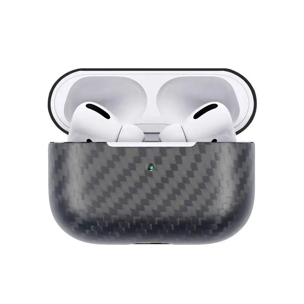 

Real Carbon Fiber Case Headset Accessories Set Compatible for Airpods Pro Ultralight Sturdy Shockproof Portable Protective Cover