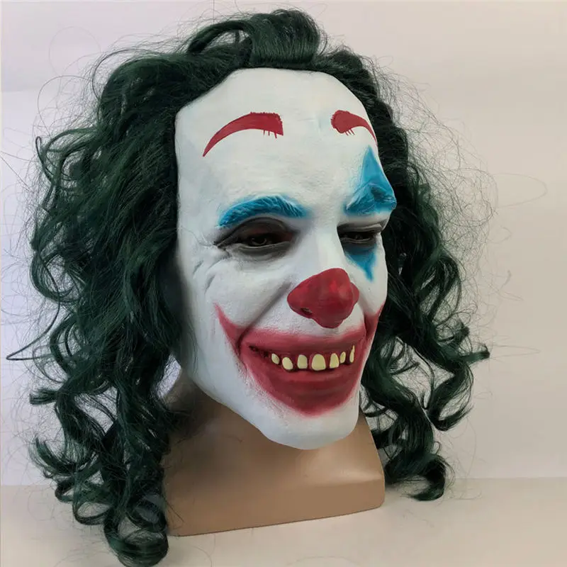 Joker Origin Movie Horror Mask клоун для косплея Joaquin Phoenix Arthur Fleck страшные латексные маски шлем