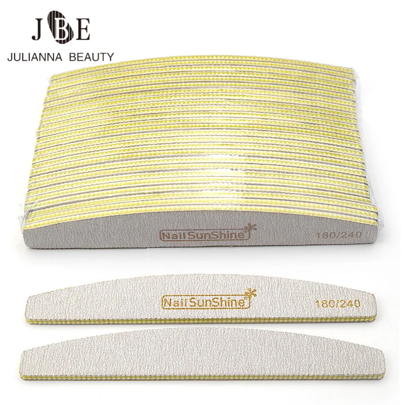 

25Pcs/lot 180/240 Yellow Sanding Nail Files Beauty Nail Polisher Tools Manicure Pedicure File Beauty Professional Nail Art Tools