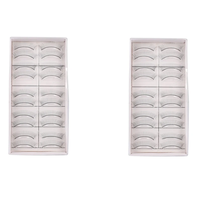 2 шт. Накладные ресницы ручной работы тренировочные для начинающих обучения