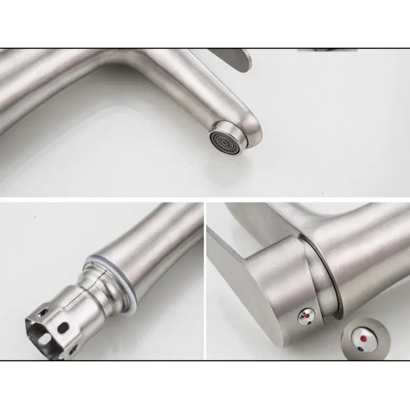 

Small Waist Single Hole Faucet Basin Faucet Stainless Steel Paint Faucet Bathroom Faucet Blacked Cold Mixer Tap Single Hole