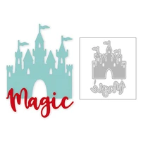 2020 hot new english word letter magic banner castle princess metal cutting dies foil and scrapbooking for card making no stamps