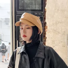Lady Winter Tongue Hat Painter style hat Women Polyester Vintage Berets Solid Color Caps Female Bonnet Warm Walking Cap