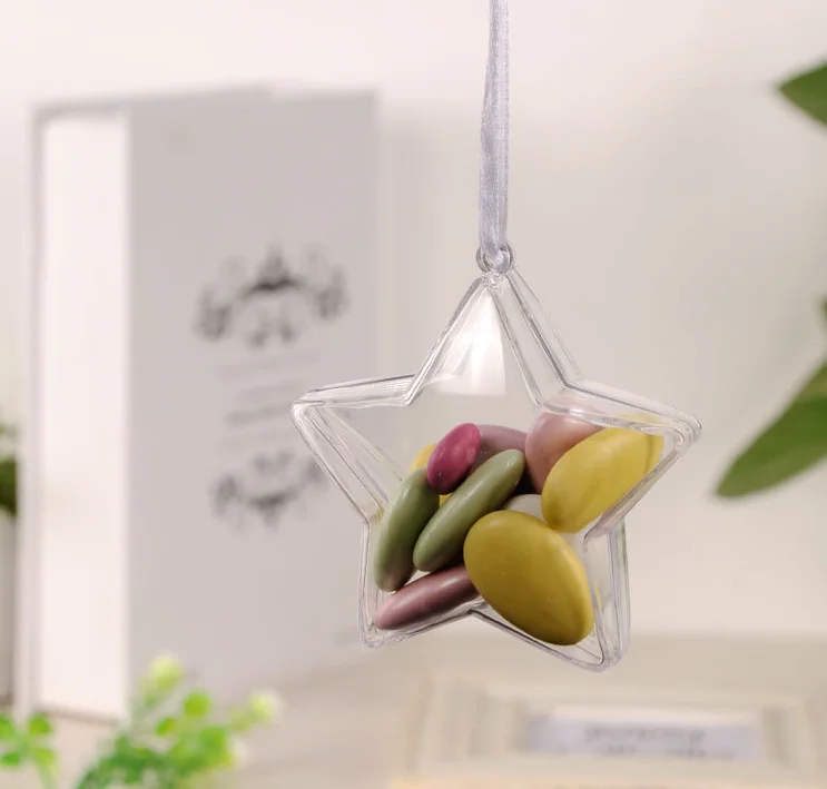 5 шт. прозрачные пластиковые шарики в форме звезд/влюбленных|Украшения своими