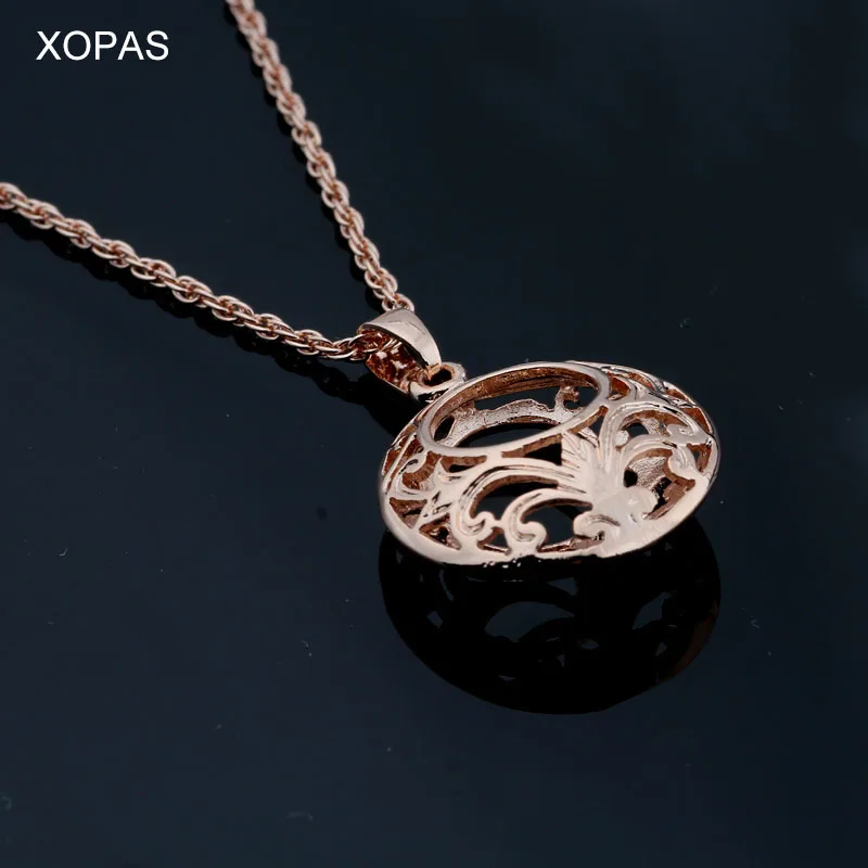 Набор женских ювелирных изделий XOPAS цвет розовое золото 585 пробы двухслойный