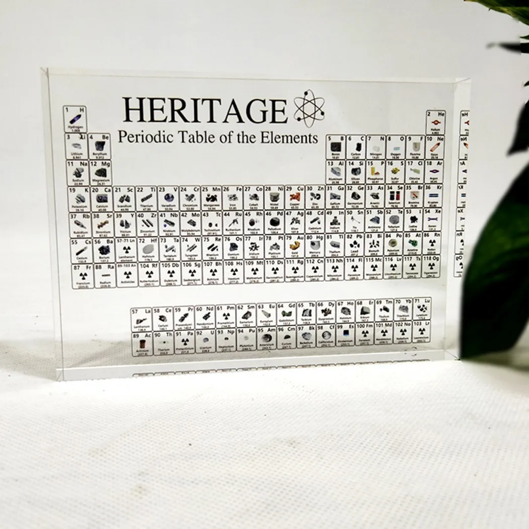 

Periodic Table Display Stand Acrylic Transparent 150 X 114 X 20mm Desk Decoration Scientific Display Decoration