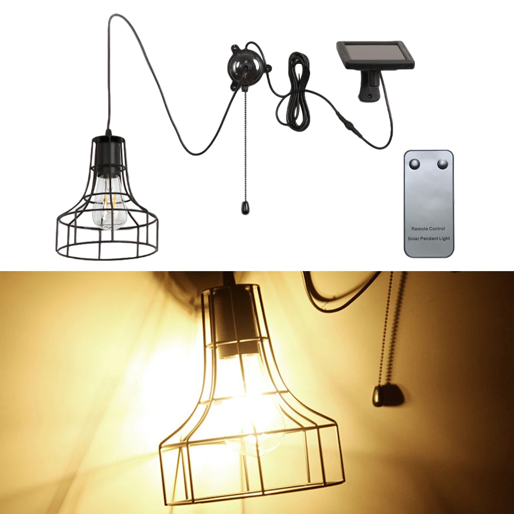 

E27 Pendant Light Emergency Low Voltage With Pull Cord Vintage Indoor Lighting Barn Shed Solar Powered Landscape Warm White