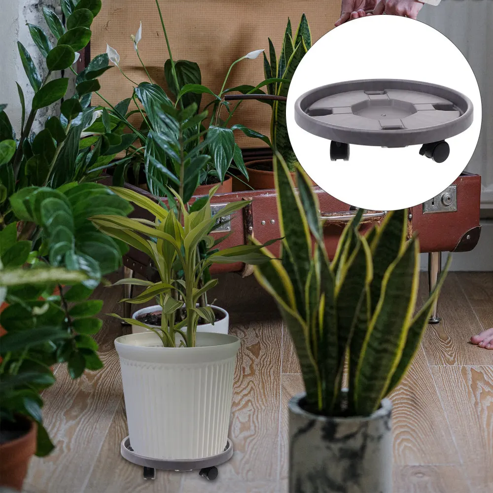 

1Pc Movable Vase Rack Flowerpot Tray Vase Shelf Wheel Flower Vase Rack