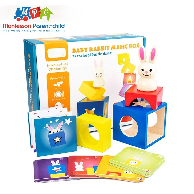 

Деревянная коробка-головоломка с секретным кроликом Boo, игрушка в виде гадюки, волшебная игра, головоломка для мозга, Детские деревянные игр...