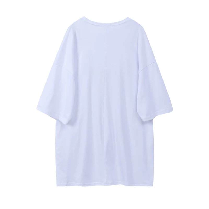 

Fashion Oversized T-shirts for Women 2020 Autumn O-neck Long Sleeve Harajuku Korean Style Patchwork denim Female Top Clothes