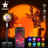 sunset light rgb16 color app remote control led night light atmosphere projection bedroom background wall live wedding festival
