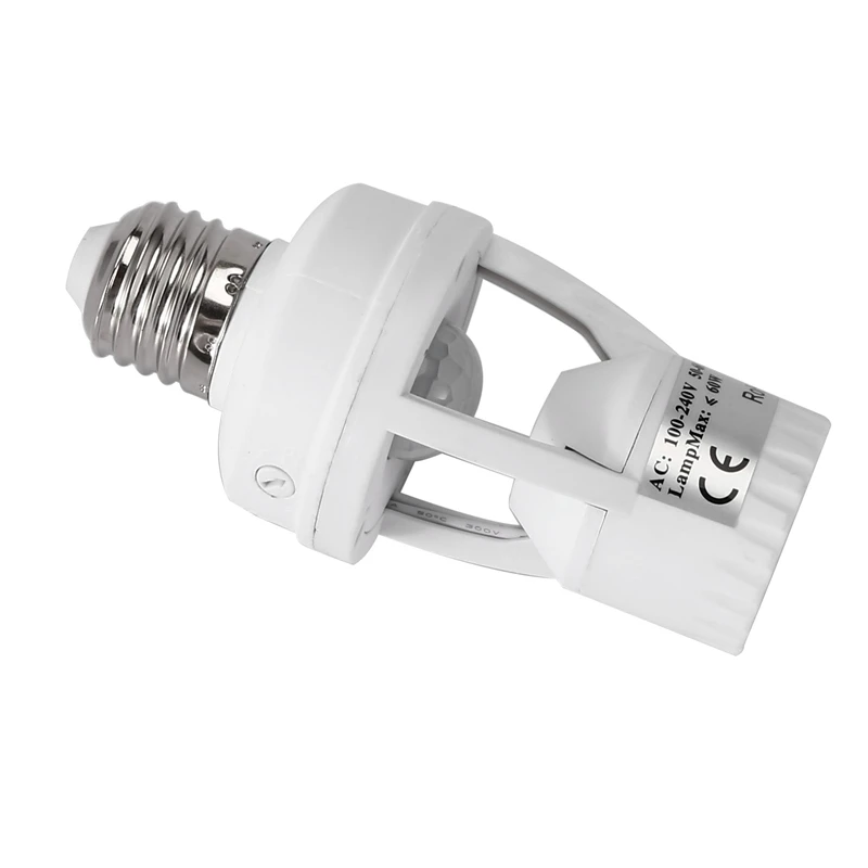

Hot TTKK AC 110-220V 360 Degrees Pir Induction Motion Sensor IR Infrared Human E27 Plug Socket Switch Base Led Bulb Lamp Holder