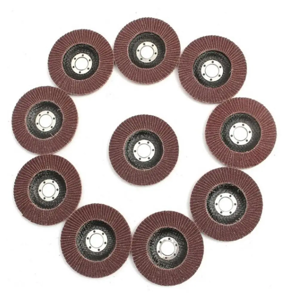 10 шт. профессиональные шлифовальные диски 100 мм 4 5 дюйма 40/60/80/120 зернистость круги