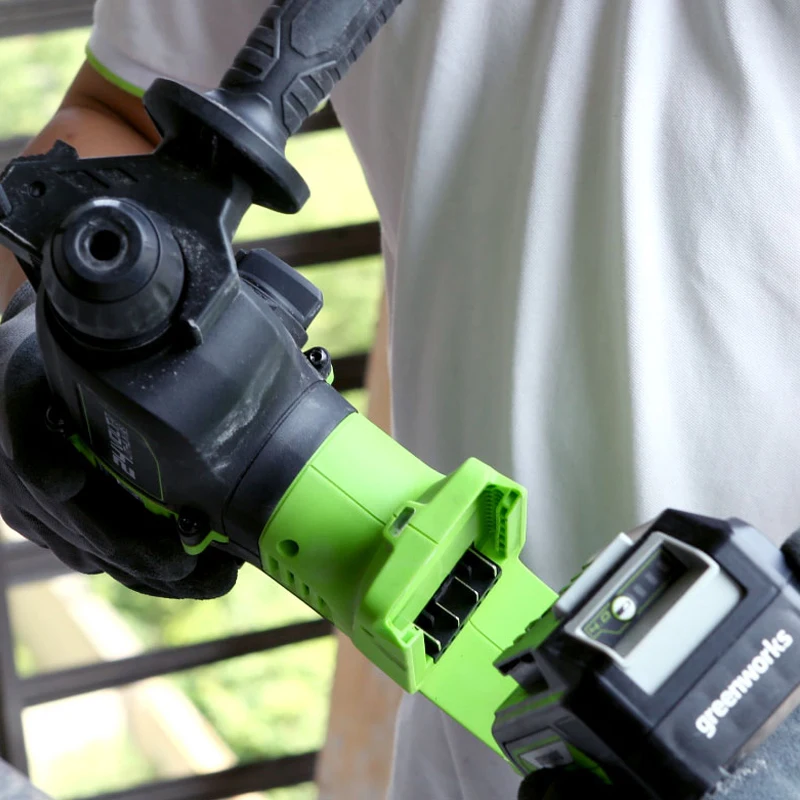

CN Greenworks 24v SDS-Plus Rotary Hammer, Brushless Electric hammer , 3 functions + 1 adjustment,with battery Power tool