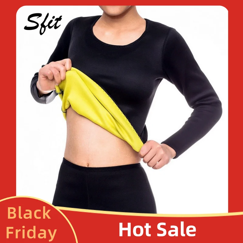 Sfit для женщин и мужчин, хит, пот, сауна, корректоры для тела, футболки для похудения, потеря веса, тренажерный зал, Йога, Спорт размера плюс, талия, спортивная одежда, тренировочный топ