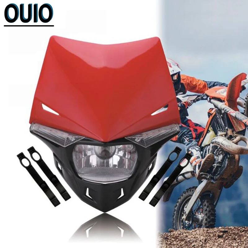 Motorcycle Headlight Mask For KTM 12V Fairing Motocross Enduro Supermoto Dirt Bike Head Light Motor Assembly EXC SX MX |