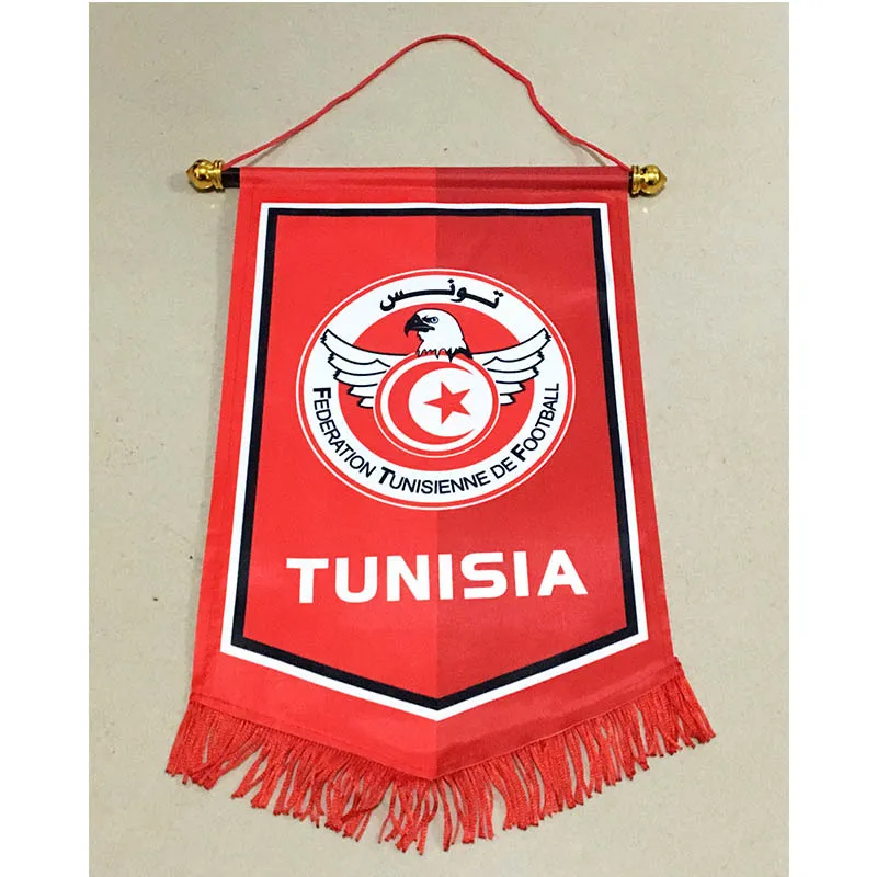 

2018 Чемпионат мира по футболу футбола Тунис размер 36 см * 23 см двухсторонние рождественские украшения подвесной флаг баннер подарки