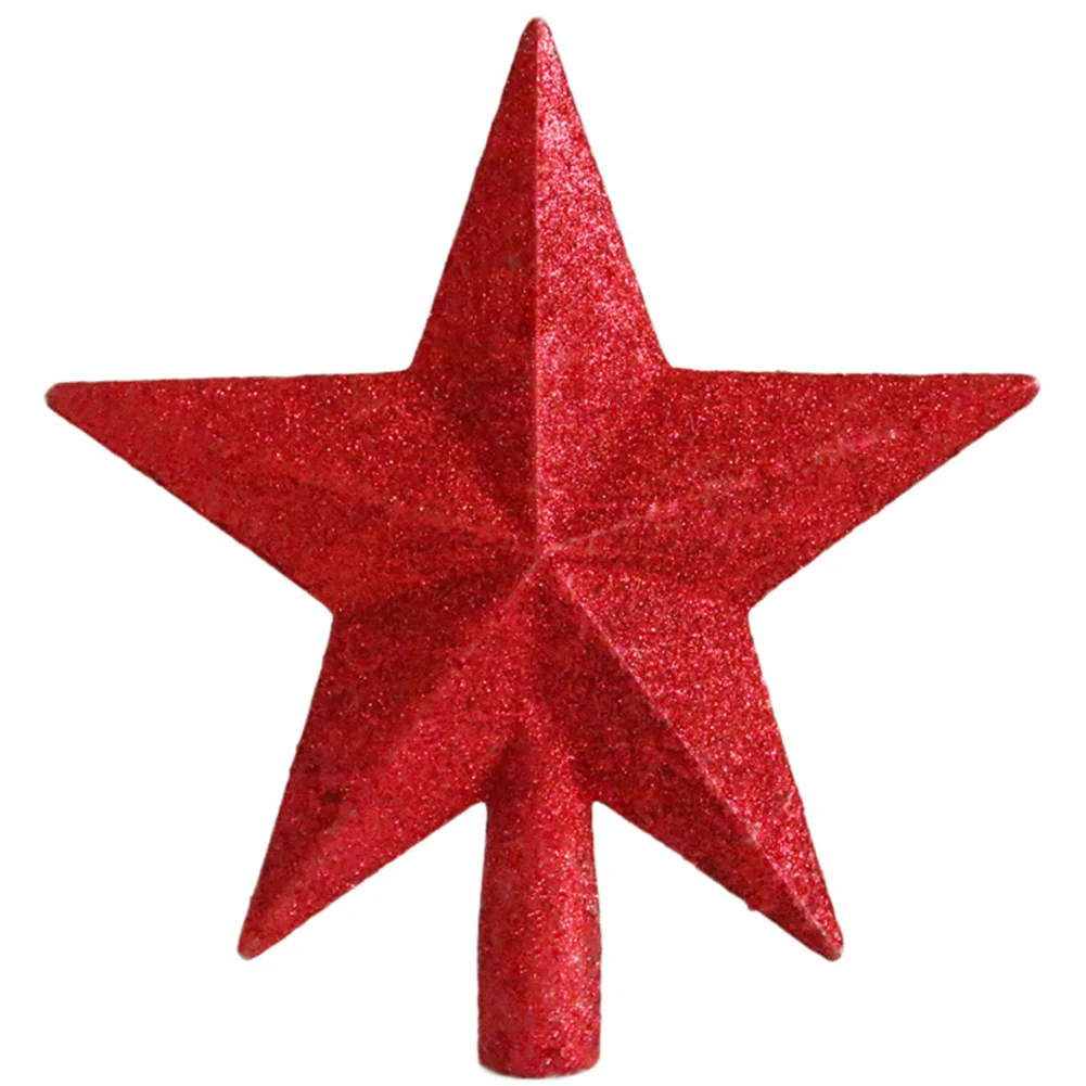 Red 25cm Рождественская елка Топ Звезда пятиконечная звезда украшения Аксессуары Украшение дома шляпа Рождественская елка украшение ремесло Рождество 55 - Цвет: Red 25cm