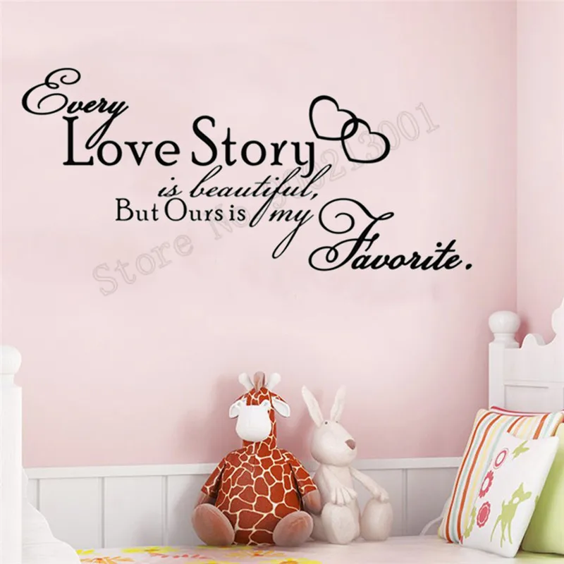 Виниловая художественная наклейка съемный декор стен Каждый история любви