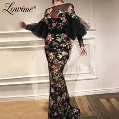 Picture color Черное арабское вечернее платье Vestidos De Festa вечернее платье Русалка платье Abendkleider Выпускные платья кафтаны Robe De Soiree - Цвет: Picture color