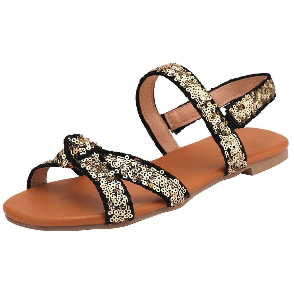 Модные сандалии Богемные пляжные шлепанцы Сезон лето Модель 2020 года Женские на