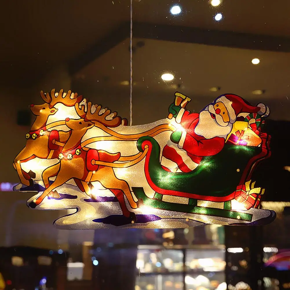 

DIY Led Christmas Hanging Lights With Suction Cup For Windows Kitchen Window Christmas Lanterns Festive Scene Atmosphere Lights