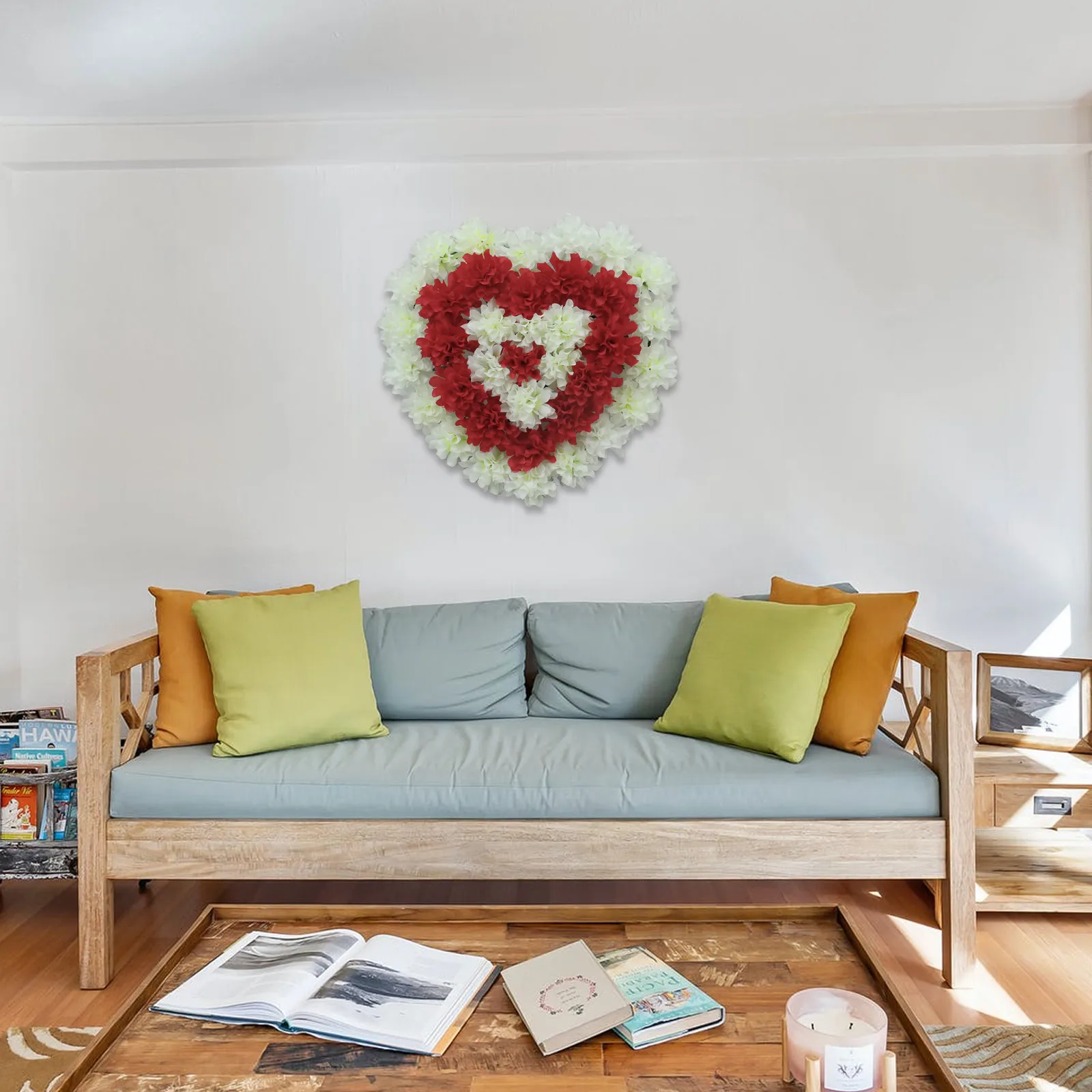 

43X43 Mother's Day Simulation Wreath Artificial Garland Hanging Pendants Wedding Bee Festival Home Decoration Festival Gifts