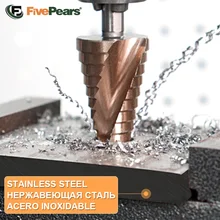 FivePears Step Drill Bit HSS-CO/M35，Stage Light Drills ，Drill For Metal Cone，Stainless Steel Special Metal Drills