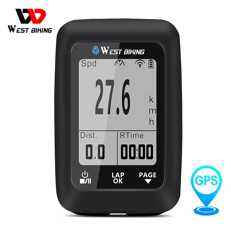 

WEST BIKING GPS Bike Computer Wireless Speedometer Waterproof Road Bike MTB Bicycle Bluetooth ANT+ Backlight Cycling Computers