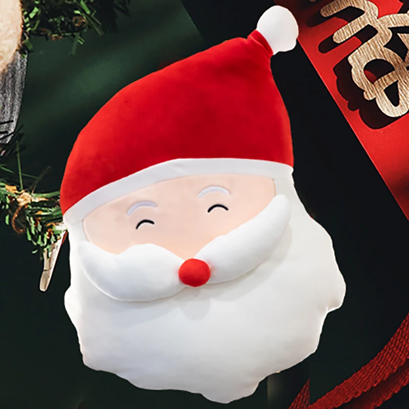 

1pc 35cm cute Santa Claus plush pillow toy soft stuffed cushion doll kid girl holiday gift home decoration