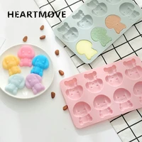 8 holes cartoon dog non stick silicone cake mold for baking diy jelly muffin mousse ice creams chocolate tool dog silicone mold
