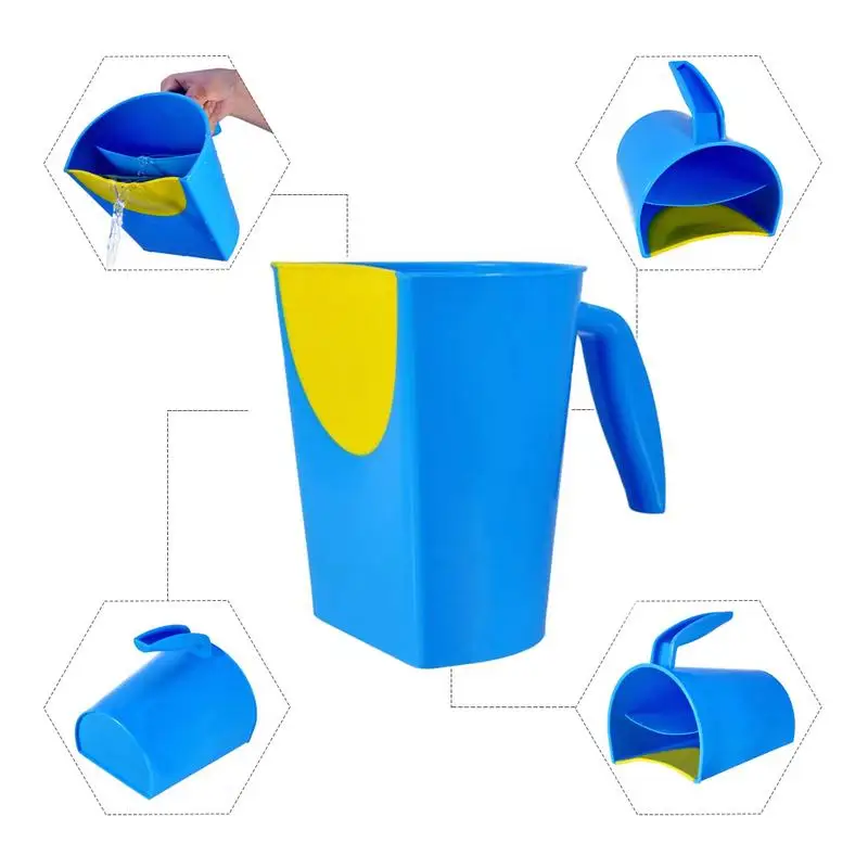 

Baby Bath Cap Kids Washing Hair Shampoo Cute Cartoon Whale Cup Children Shower Spoons Silicone Water Scoop Cup For Kids Bathing