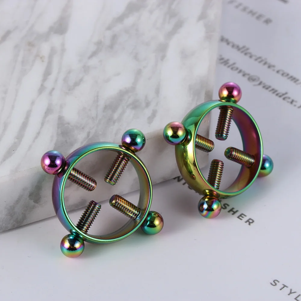 1 пара пикантный круглый пирсинг для соска кольцевой щит из нержавеющей стали