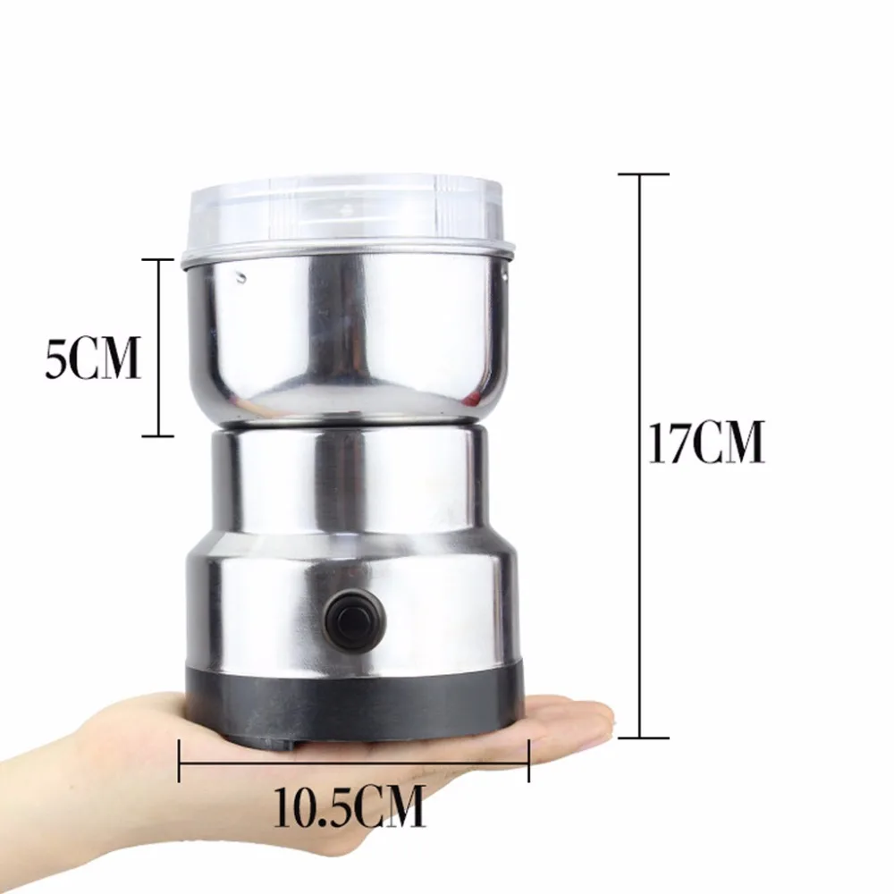 110v/220v Multi-functional EU Plug 150W Coffee Grinder Stainless Electric Herbs/Spices/Nuts/Grains/Coffee Bean Grinding | Бытовая