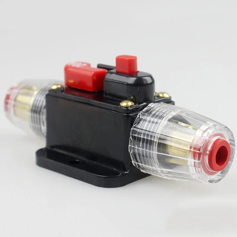 

100A 50A 60A 80A 150A 12V 24 Car Truck Audio Amplifier Circuit Breaker Fuse Holder AGU Style Stereo Amplifier Refit Fuse Adapter