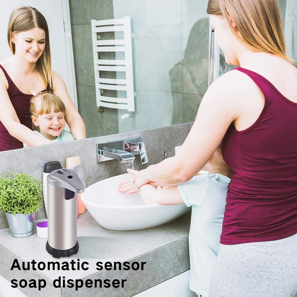

Automatic Sensor Soap Dispenser Stainless Steel Infrared Smart Sensor Hot Bathroom Tool Bathroom Infrared Touchless Dispenser