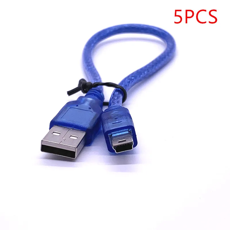 5 шт. короткий USB2.0 кабель удлинитель штекер мини контактный B Мужской USB Кабель